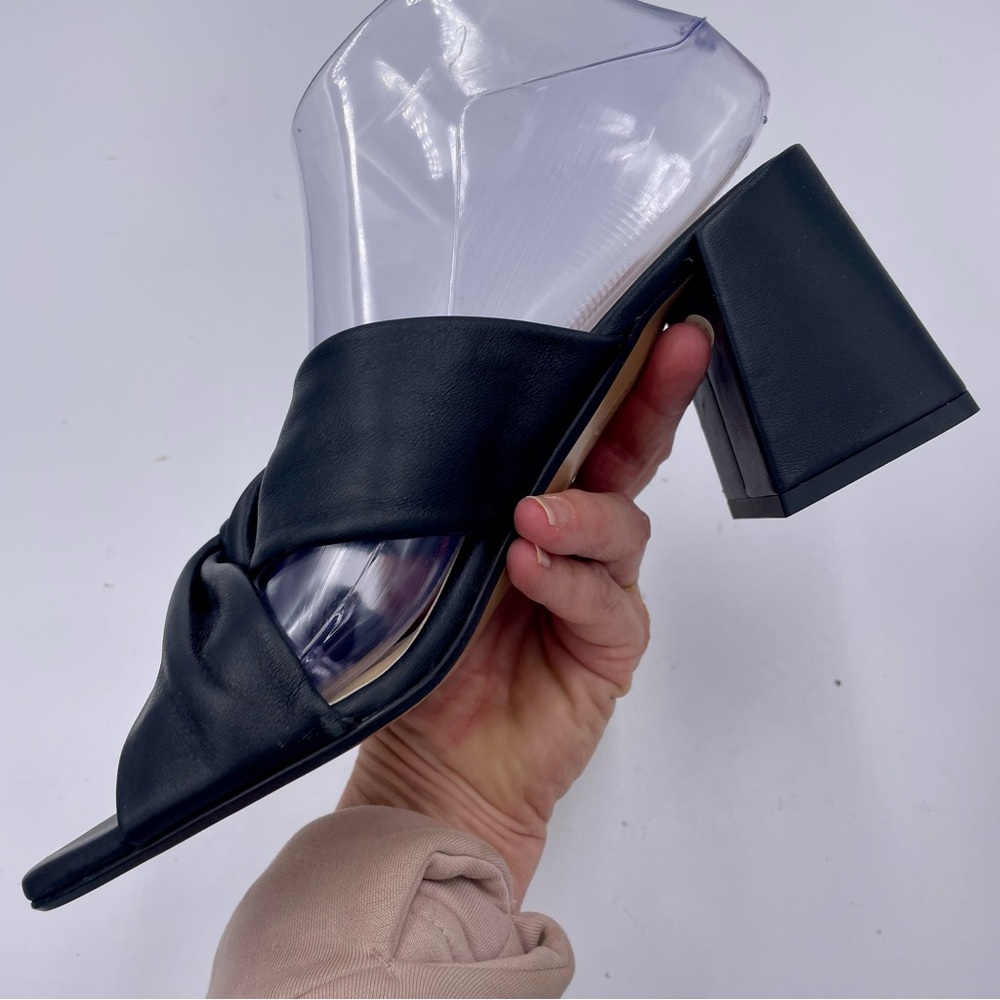 NEW‎ Everlane Black Leather Day Twist Heel in Size 7.5 - Picture 8 of 14